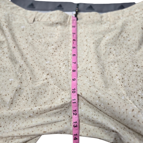 NWT Adidas Men Sz 42 Ultimate 365 Clear Brown Print Golf Flag Shorts HA9126 - Picture 14 of 16
